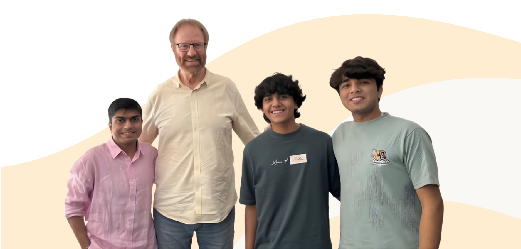 Jonathan Fleming with students