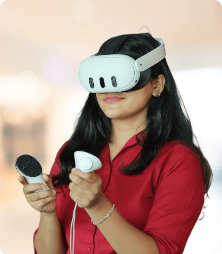 Design Student with VR Headset